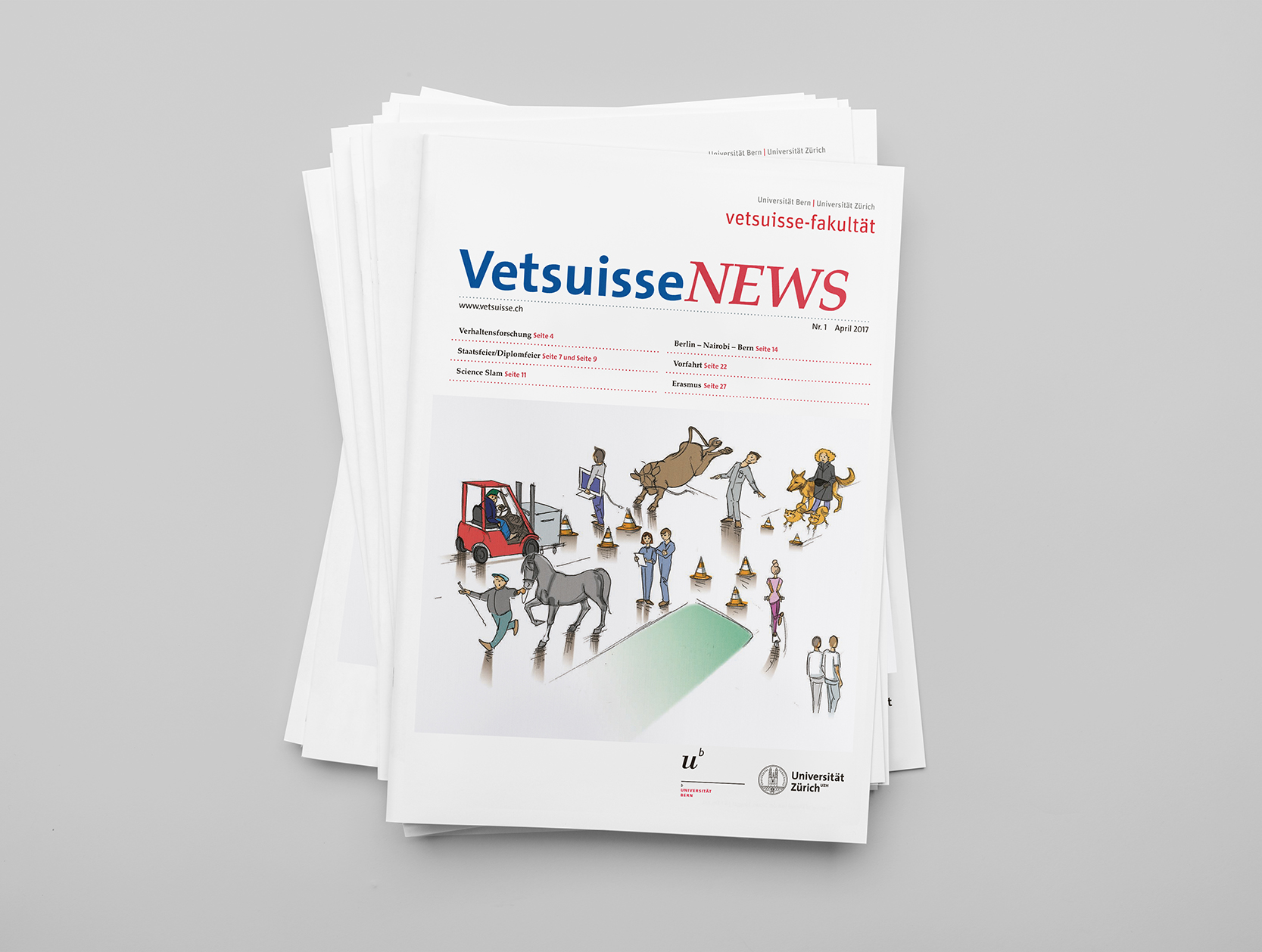 Editorial Design für die Vetsuisse NEWS